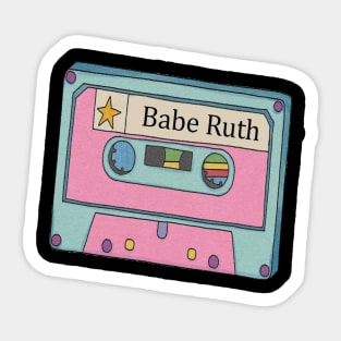 Vintage Cassette Babe Ruth Sticker